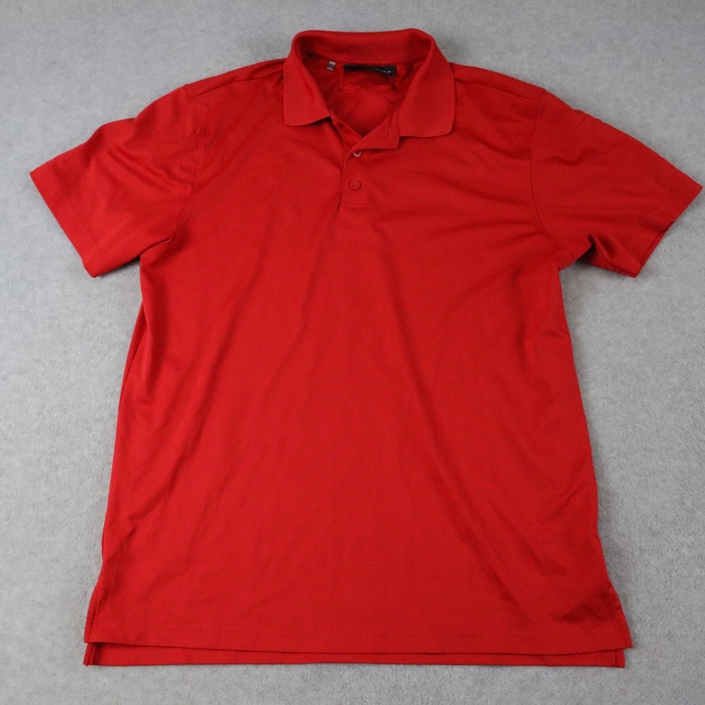 Under Armour‎ Polo Shirt Mens Large HeatGear Loose Golf Red Short Sleeve